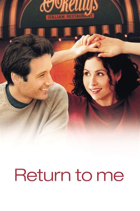 Apr 7, 2000 · Return to Me Review by Heather Phares. The original soundtrack to the romantic dramedy Return To Me features an appropriately affectionate collection of songs including Dean Martin 's "Return to Me," "Buona Sera," and "Good Mornin' Life." Jackie Gleason 's "It's Such a Happy Day" and "The Best Is Yet to Come" and Joey Gian 's "What if I Loved ... 